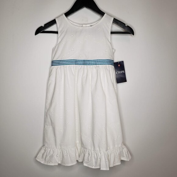NWT Chaps Embroidered Floral Girl's Sunday Dress 6 - Picture 1 of 7